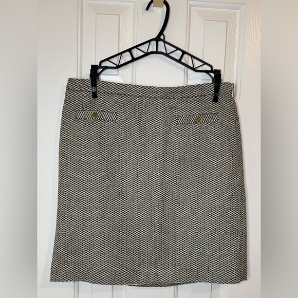Ann Taylor Loft Mini skirt tan tweed shimmer - Picture 3 of 7